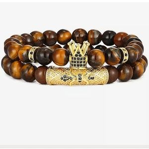 Tiger Eye Round Beaded Healing High Crystal Stretch Bracelets 8mm Natural
